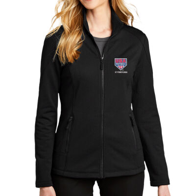 Port Authority Ladies Grid Fleece Jacket Thumbnail