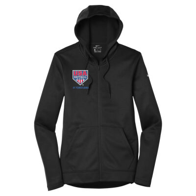 NIKE Women's Therma FIT Full Zip Fleece Hoodie Thumbnail